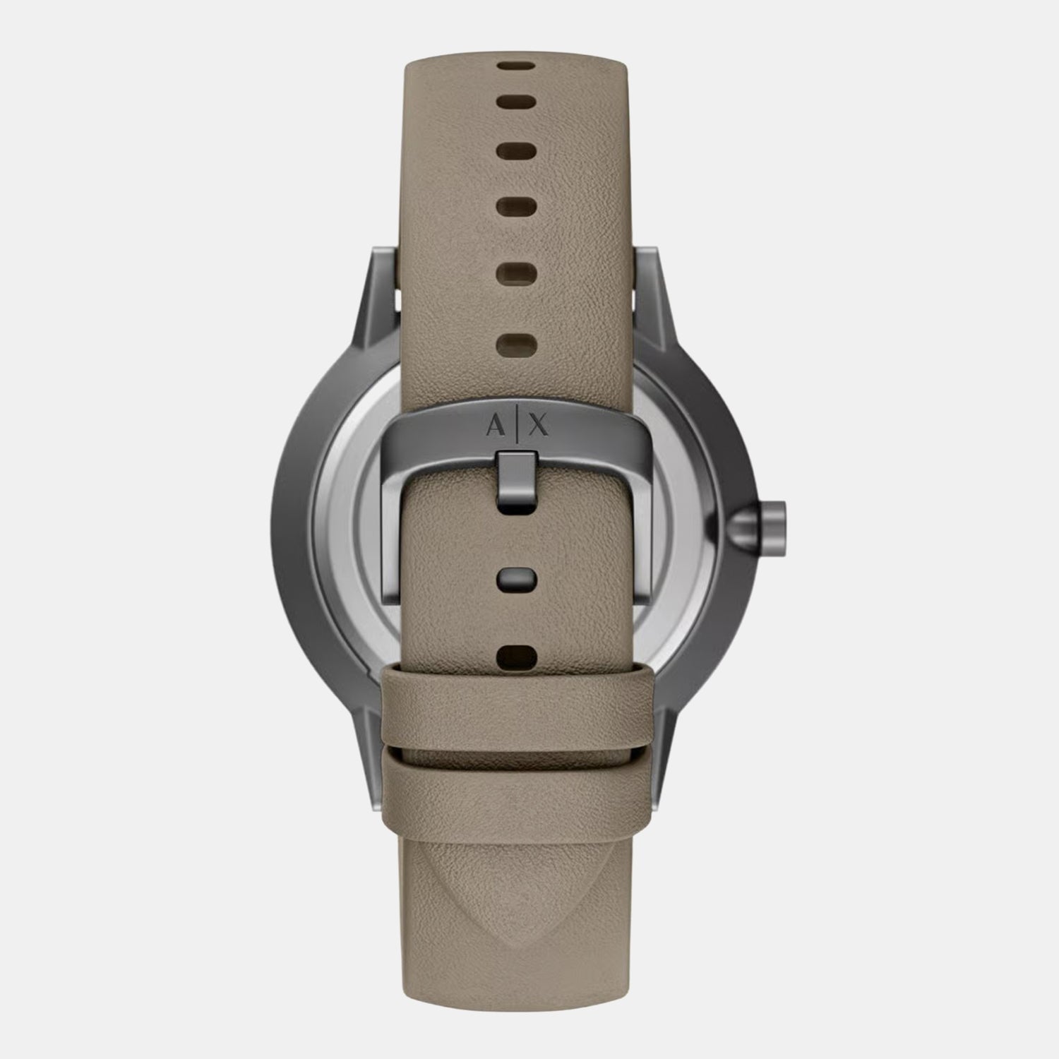 Men Quartz Grey Dial Analog Leather Watch AX2766