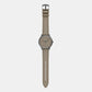 Men Quartz Grey Dial Analog Leather Watch AX2766