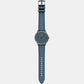 Men Quartz Blue Dial Analog Leather Watch AX2767