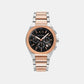 Na Men Quartz Black Dial Chronograph Stainless Steel Watch AX4181