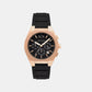 Sync Men Quartz Black Dial Analog Silicone Watch AX4190