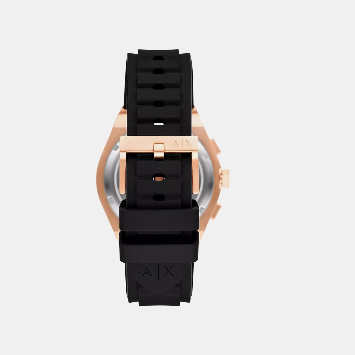 Sync Men Quartz Black Dial Analog Silicone Watch AX4190