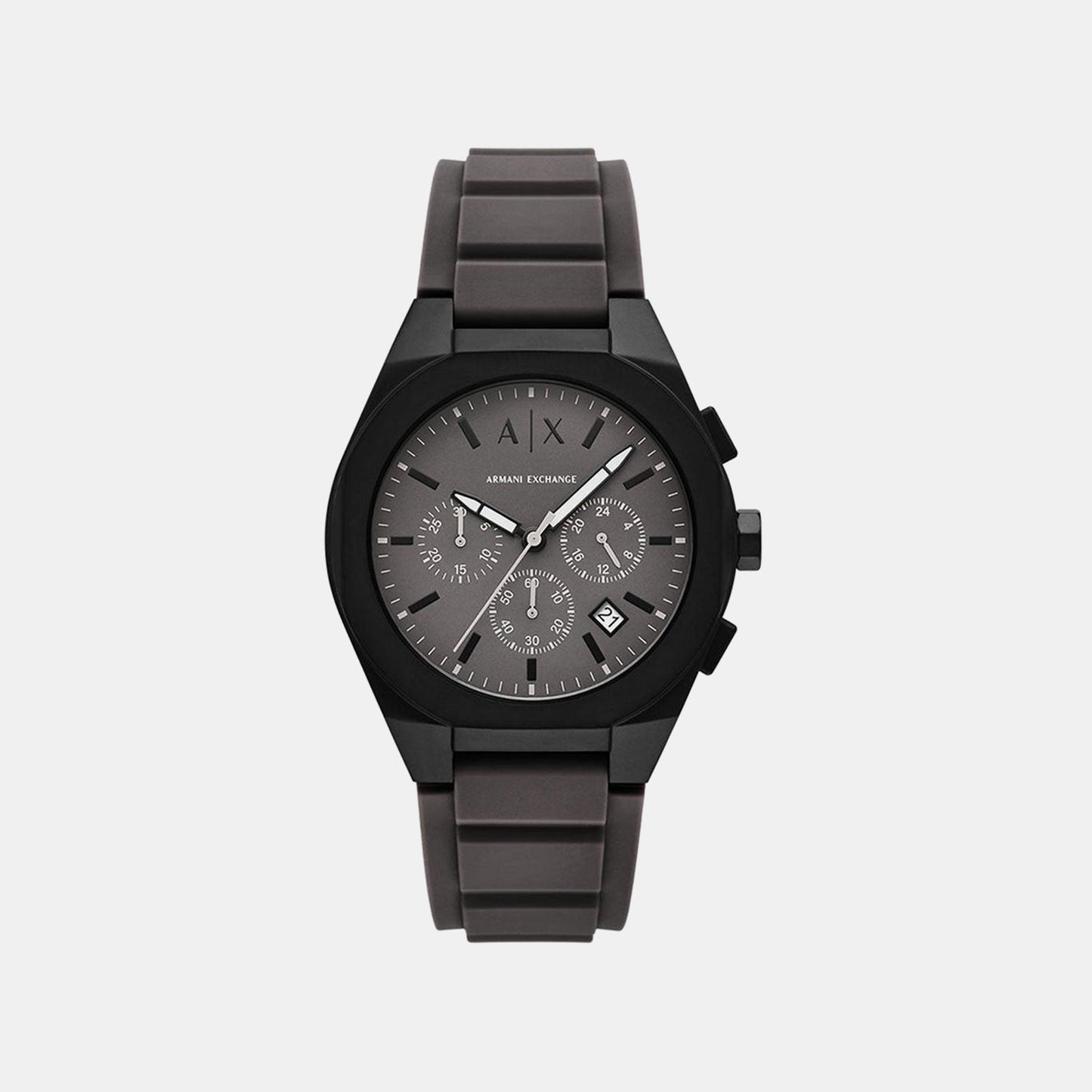 Sync Men Quartz Grey Dial Chronograph Silicone Watch AX4191