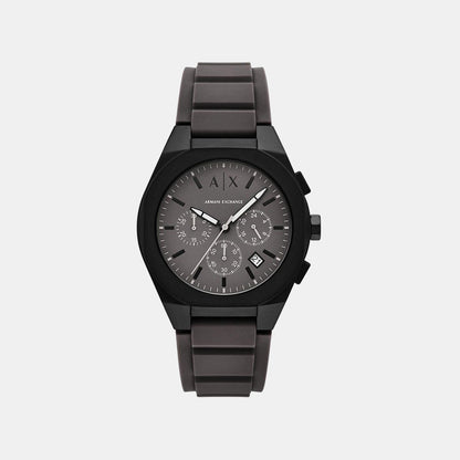 Sync Men Quartz Grey Dial Chronograph Silicone Watch AX4191