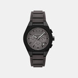 Sync Men Quartz Grey Dial Chronograph Silicone Watch AX4191