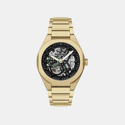 Sync Men Automatic Black Dial Chronograph Stainless Steel Watch AX4194
