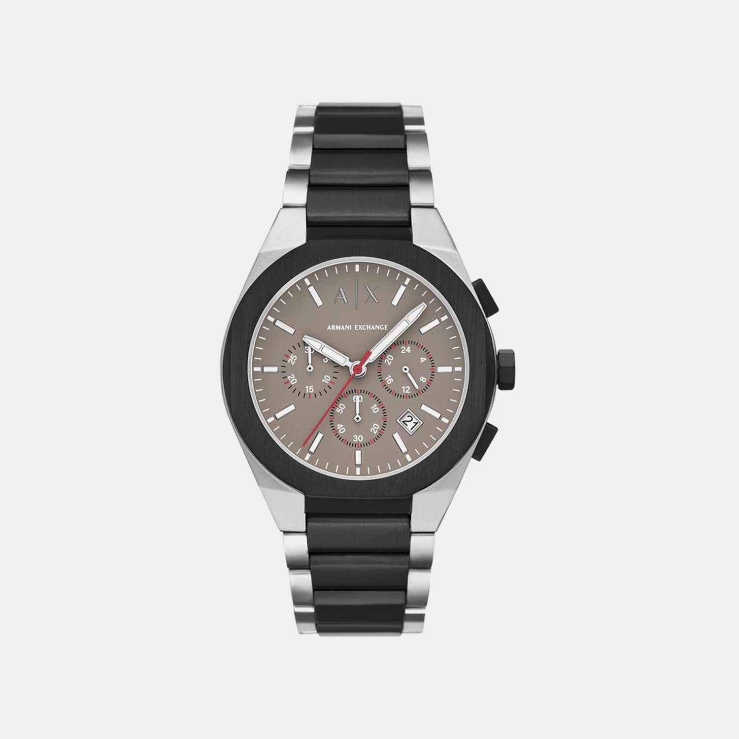 Sync Men Quartz Brown Dial Chronograph Stainless Steel Watch AX4199