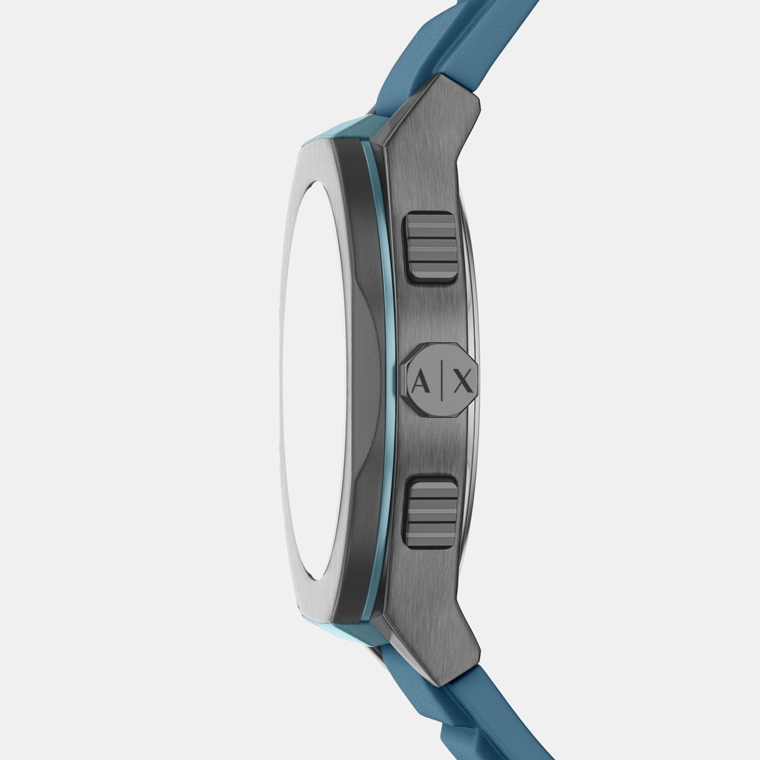 Sync Men Quartz Blue Dial Chronograph Silicone Watch AX4291
