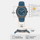 Sync Men Quartz Blue Dial Chronograph Silicone Watch AX4291