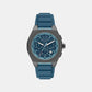 Sync Men Quartz Blue Dial Chronograph Silicone Watch AX4291