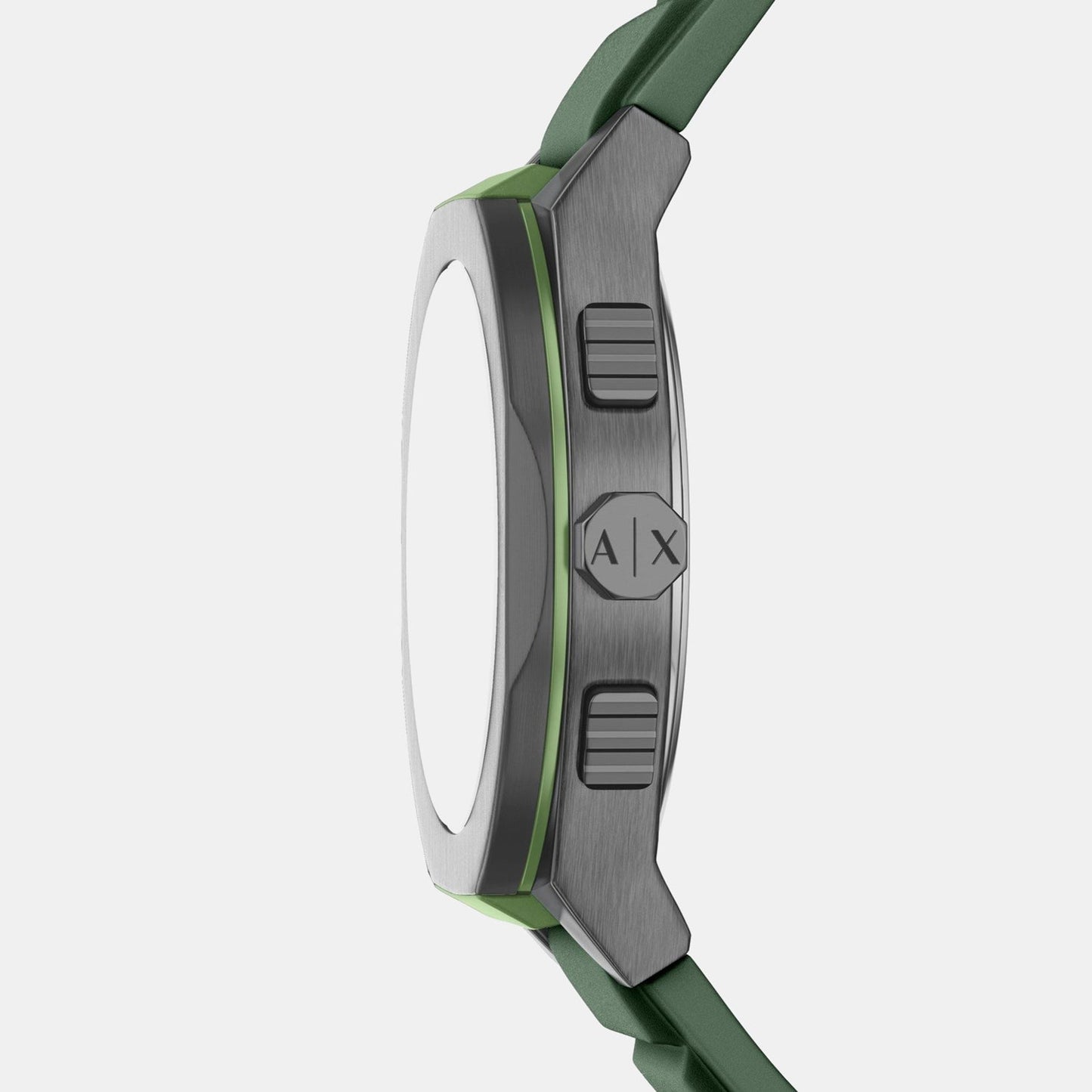 Sync Men Quartz Green Dial Chronograph Silicone Watch AX4292