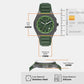 Sync Men Quartz Green Dial Chronograph Silicone Watch AX4292