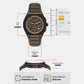 Men Quartz Brown Dial Chronograph Silicone Watch AX4293