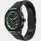 Men Quartz Black Dial Chronograph Stainless Steel Watch AX4294