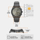 Men Quartz Grey Dial Chronograph Stainless Steel Watch AX4296