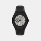 Men Automatic Silver Dial Multi-Function Leather Watch AX4297