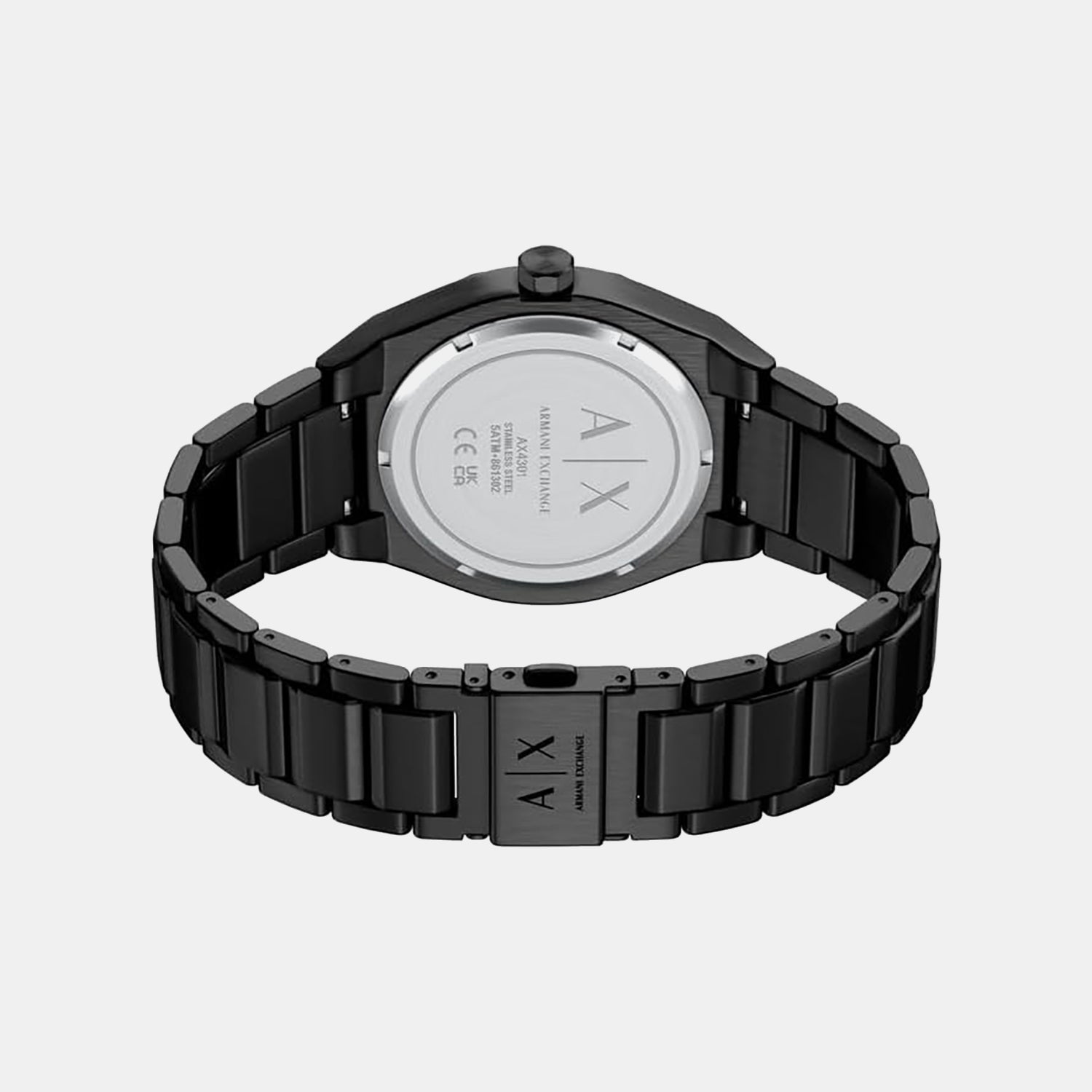 Sync Men Quartz Black Dial Analog Stainless Steel Watch AX4301