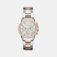 Lady Banks Women Quartz Silver Dial Chronograph Stainless Steel Watch AX4331