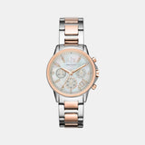 Lady Banks Women Quartz Silver Dial Chronograph Stainless Steel Watch AX4331