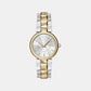 Women Quartz Silver Dial Analog Stainless Steel Watch AX4406