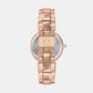 Women Quartz Black Dial Analog Stainless Steel Watch AX4408