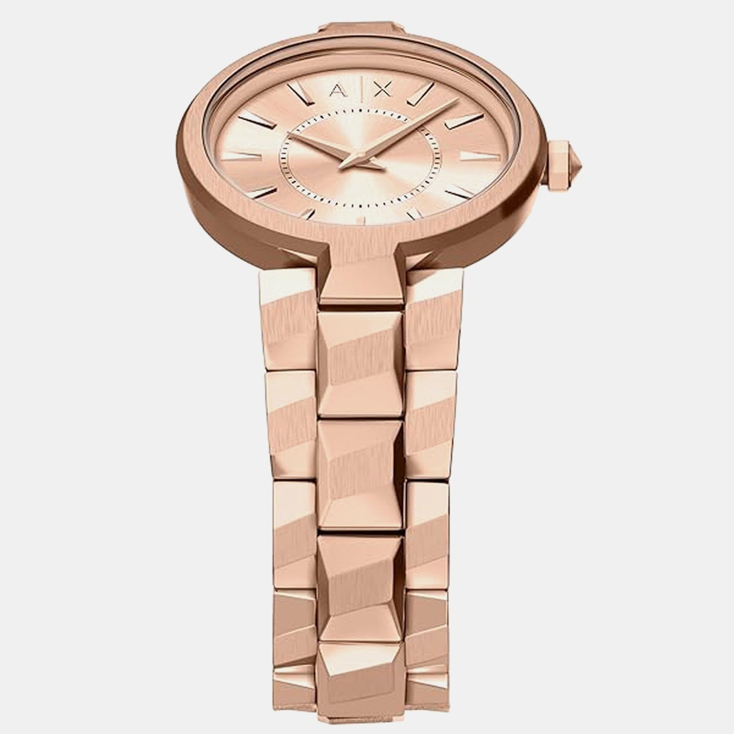 Women Quartz Black Dial Analog Stainless Steel Watch AX4408
