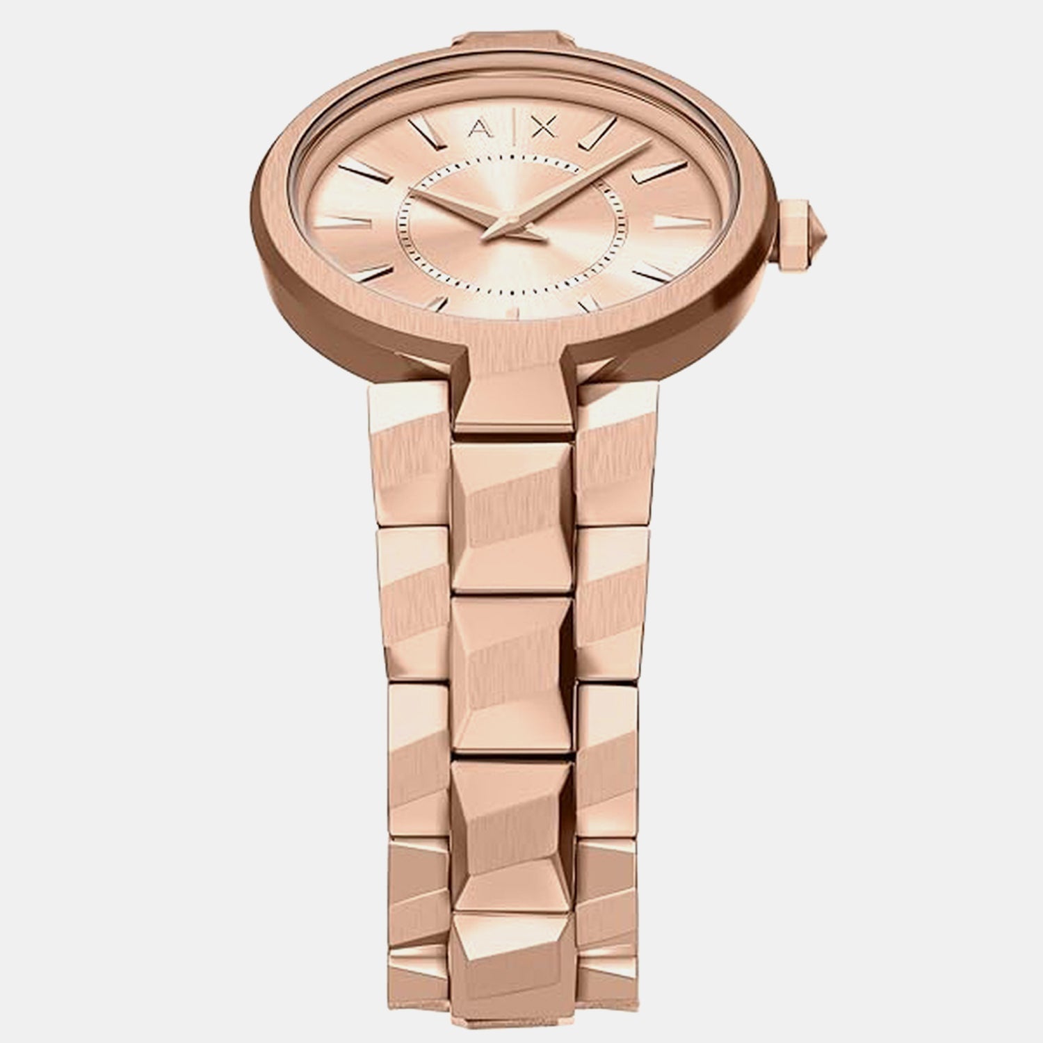 Women Quartz Black Dial Analog Stainless Steel Watch AX4408