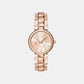 Women Quartz Black Dial Analog Stainless Steel Watch AX4408