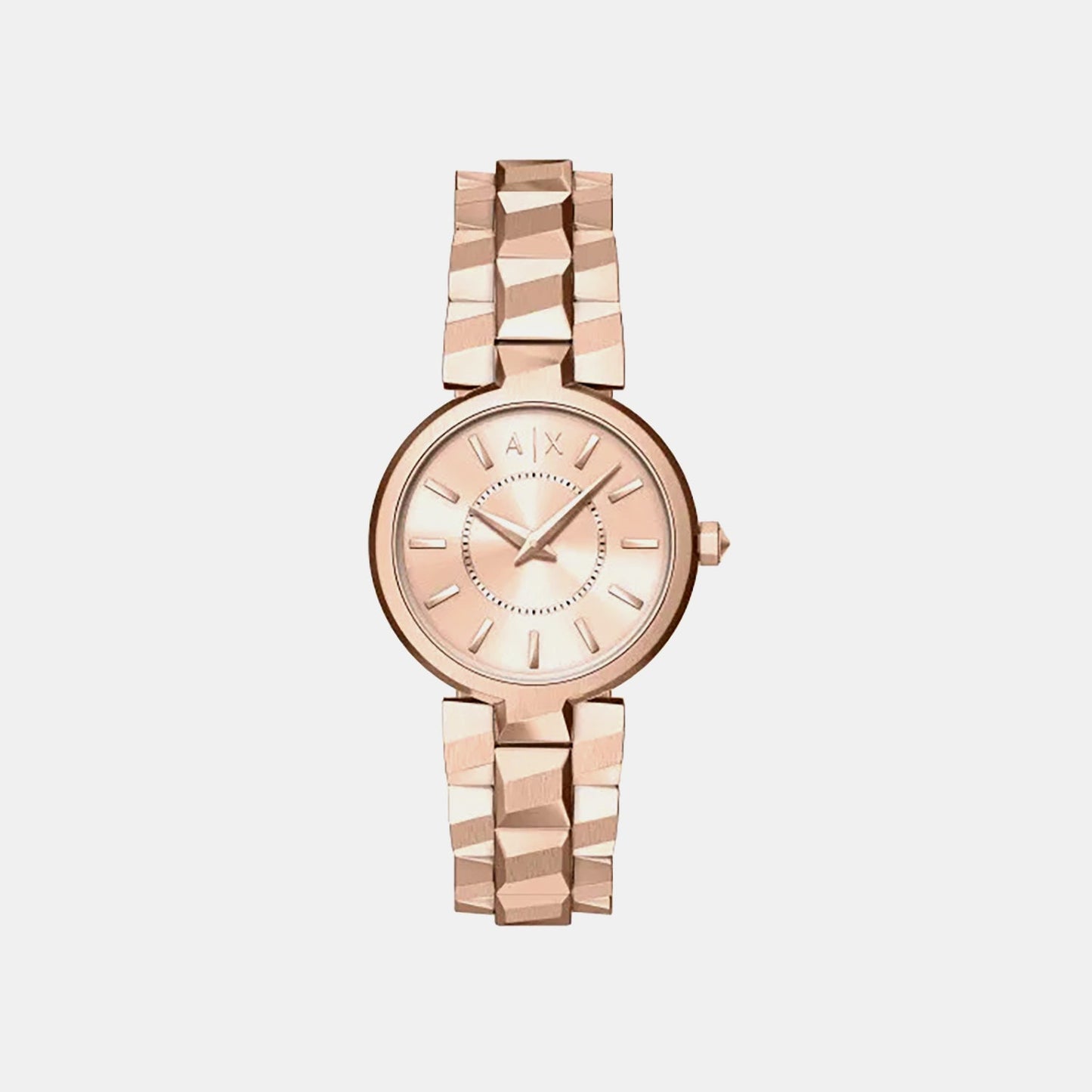 Women Quartz Black Dial Analog Stainless Steel Watch AX4408