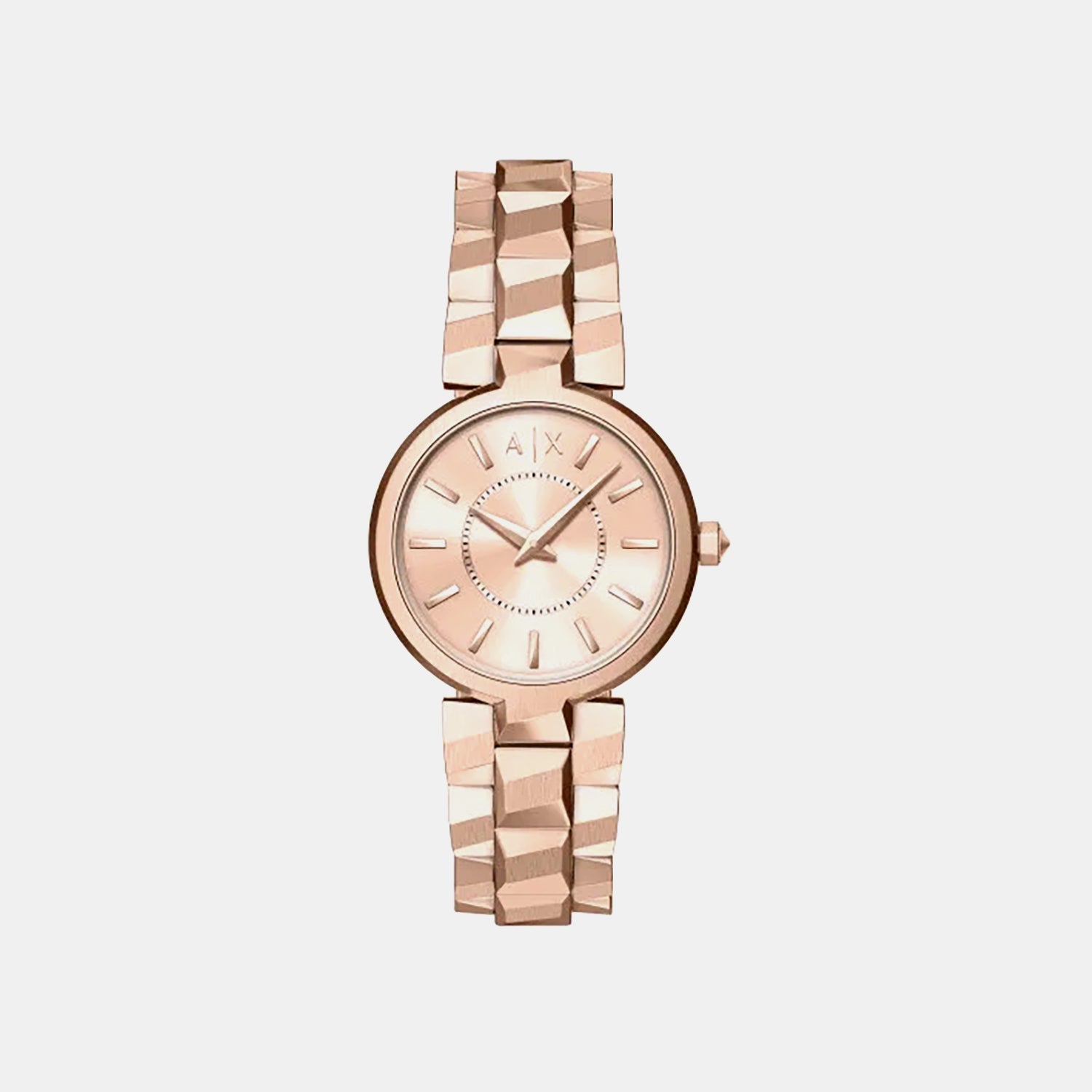Women Quartz Black Dial Analog Stainless Steel Watch AX4408