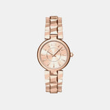 Women Quartz Black Dial Analog Stainless Steel Watch AX4408