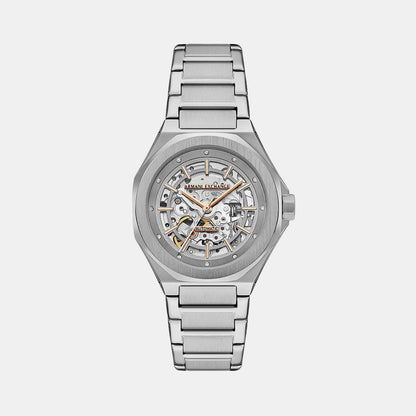 Women Automatic Rose Gold Dial Analog Stainless Steel Watch AX4618