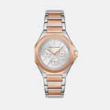 Women Quartz Grey Dial Multi-Function Stainless Steel Watch AX4623