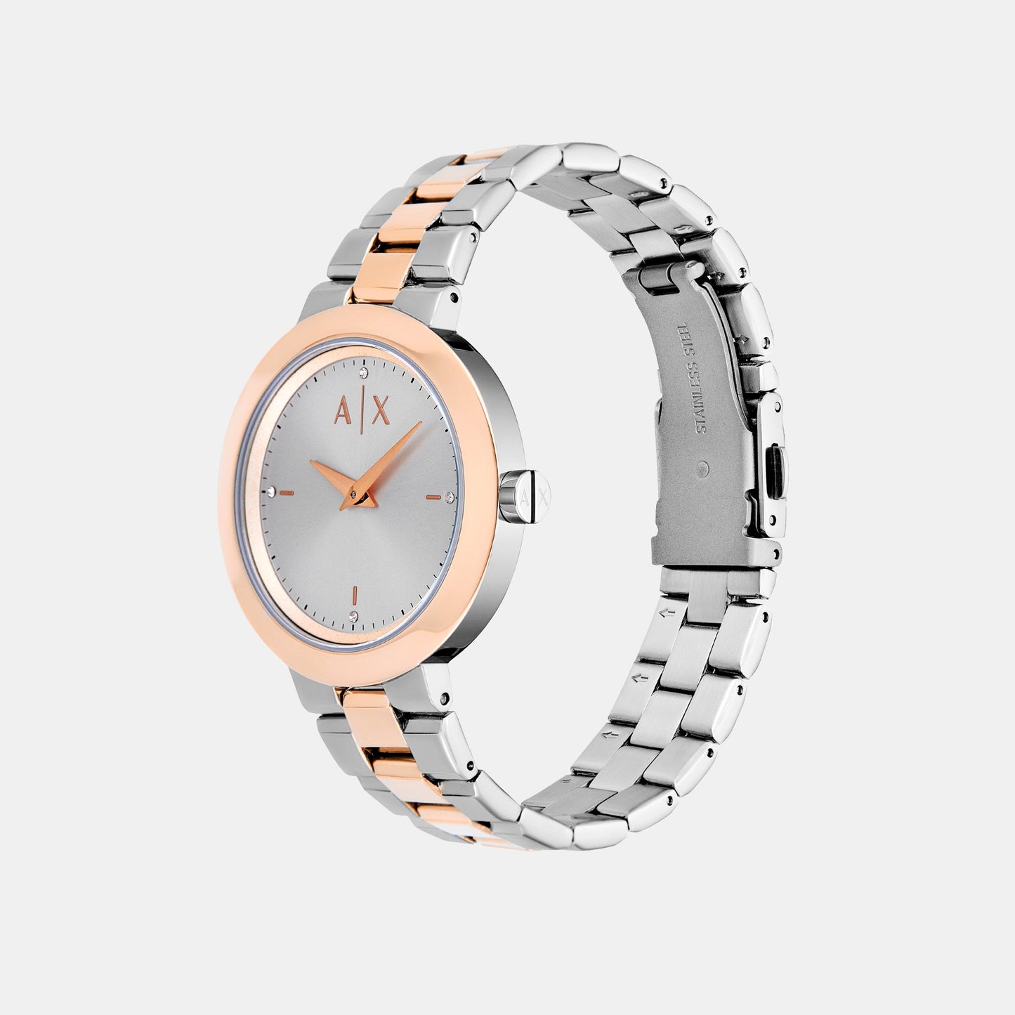Women Quartz Green Dial Analog Stainless Steel Watch AX5172