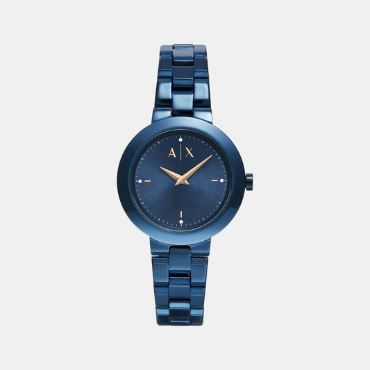 Women Quartz Silver Dial Analog Stainless Steel Watch AX5175
