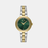 Women Quartz Blue Dial Analog Stainless Steel Watch AX5176