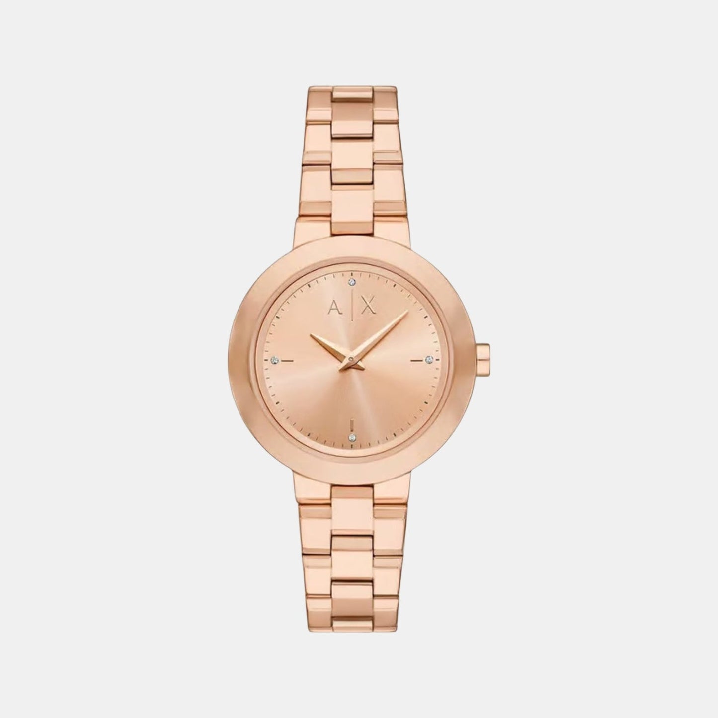 Women Quartz Silver Dial Analog Stainless Steel Watch AX5177