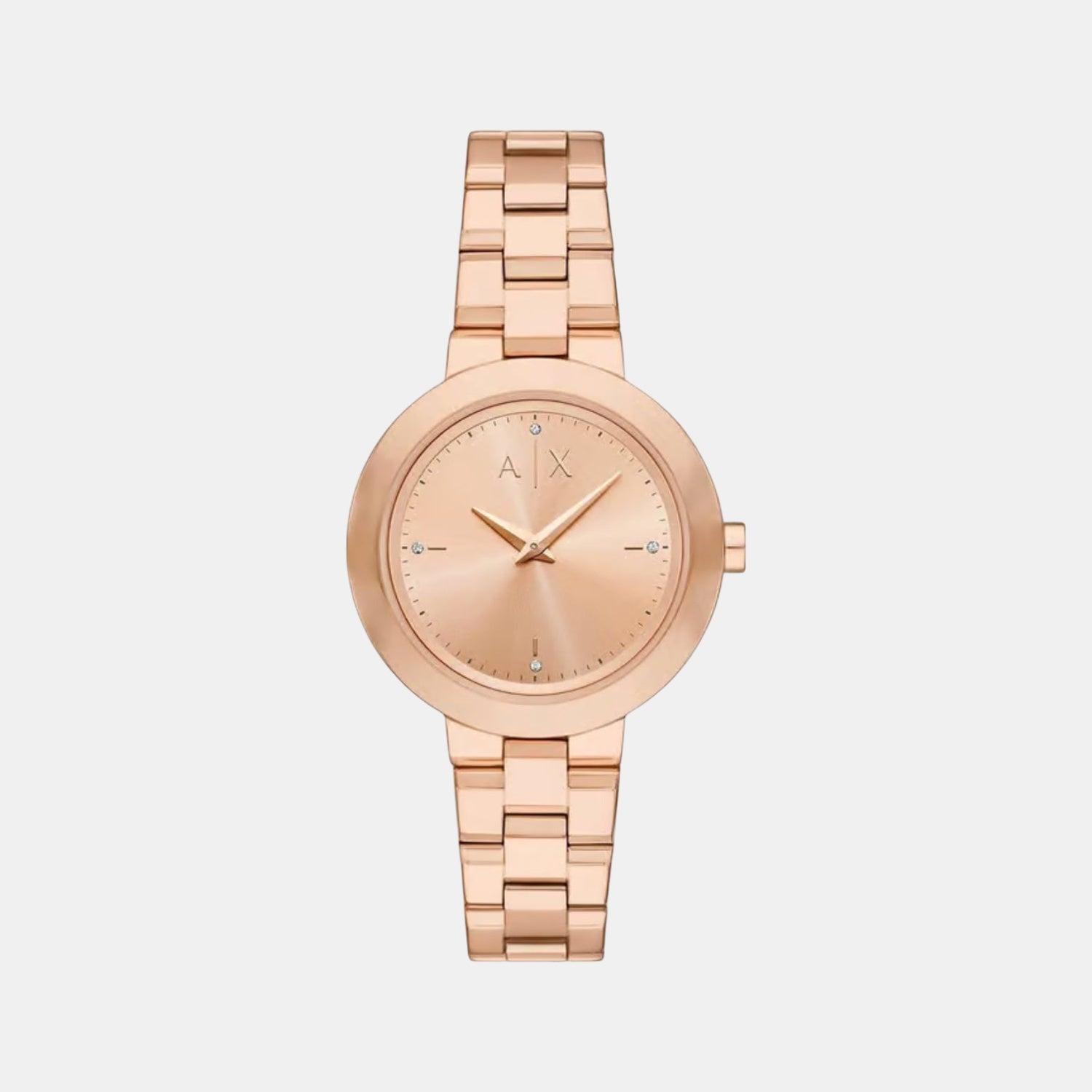 Women Quartz Silver Dial Analog Stainless Steel Watch AX5177