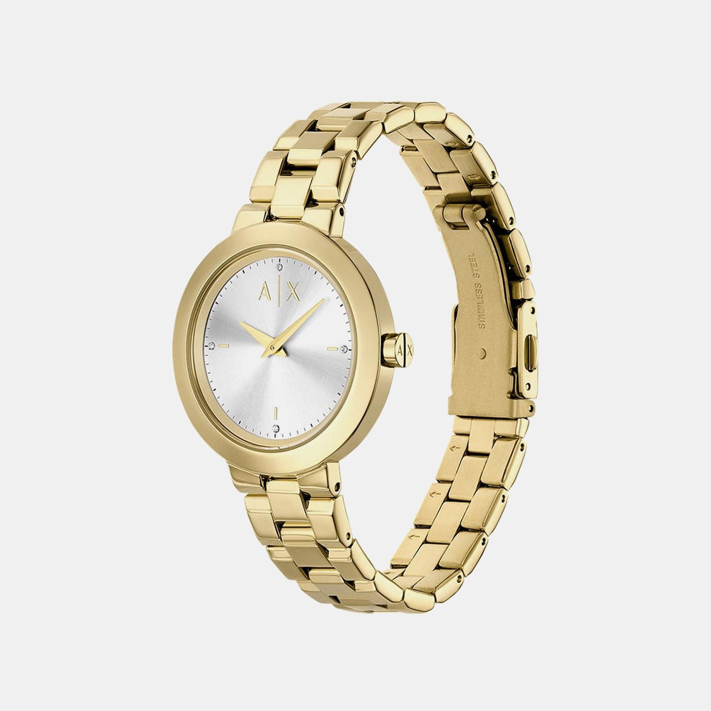 Women Quartz Blue Dial Analog Stainless Steel Watch AX5180