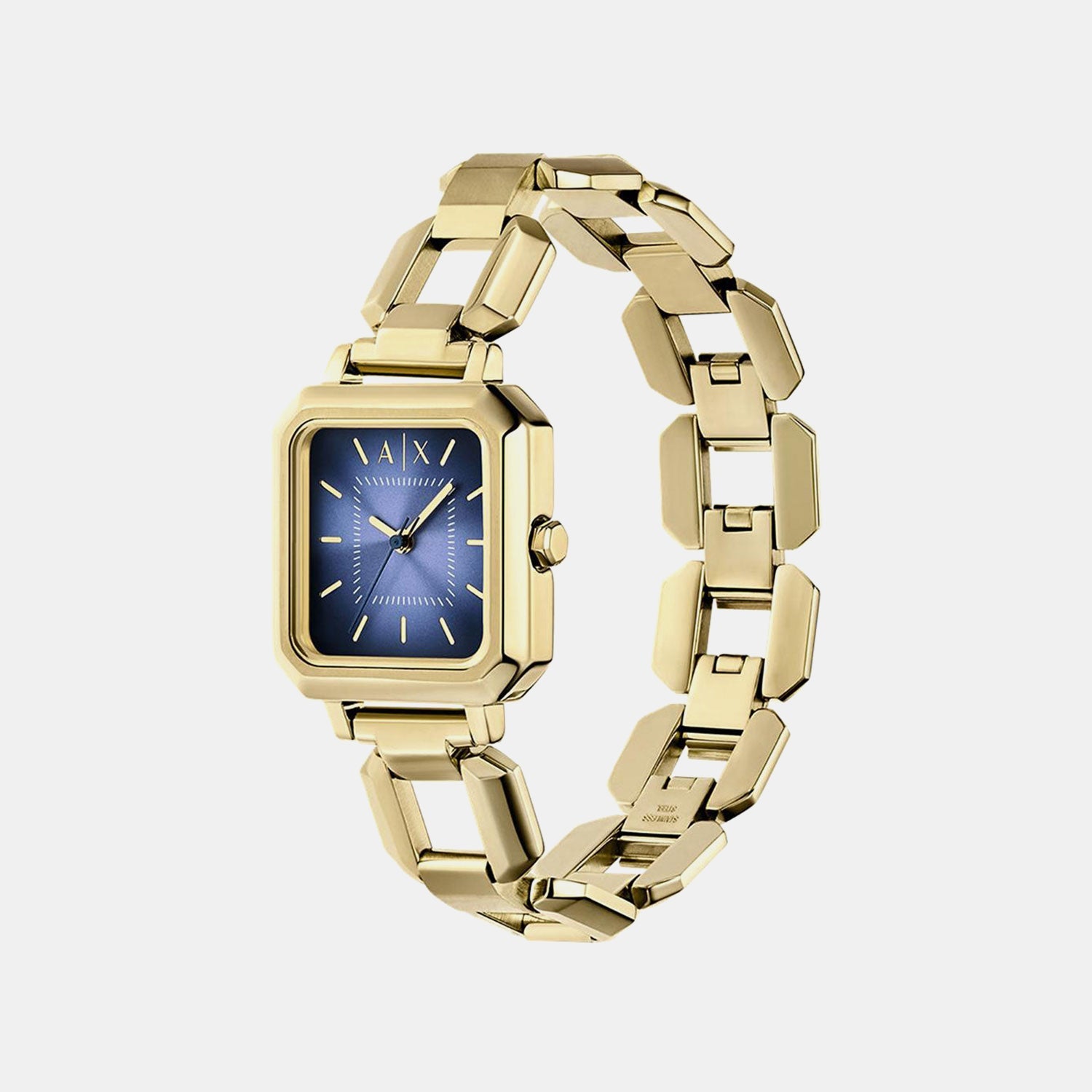 Women Quartz Red Dial Analog Stainless Steel Watch AX5735