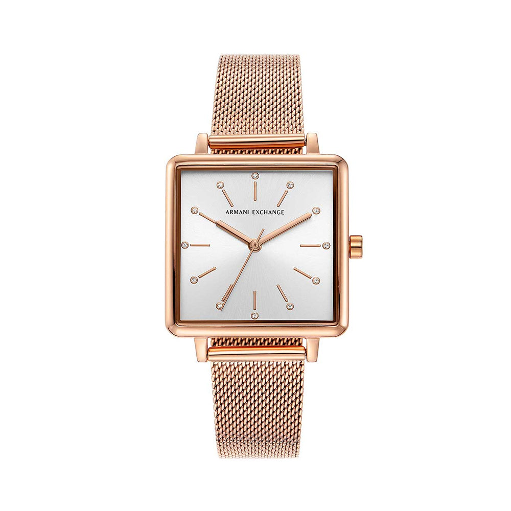 Armani Exchange Lola Square Stainless Steel Watch AX5802 For Women