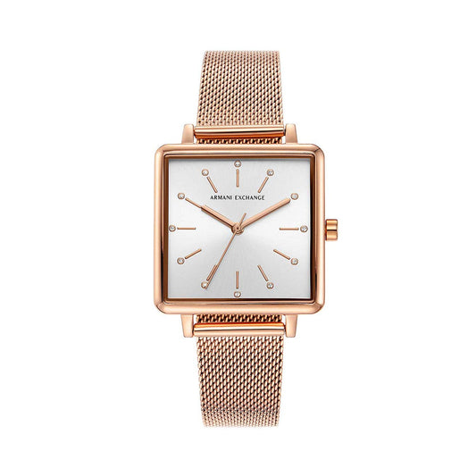 Armani Exchange Lola Square Stainless Steel Watch AX5802 For Women