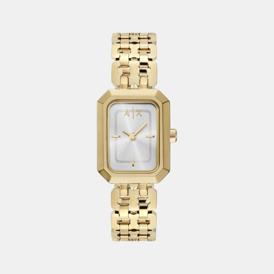 Women Quartz Black Dial Analog Stainless Steel Watch AX5811