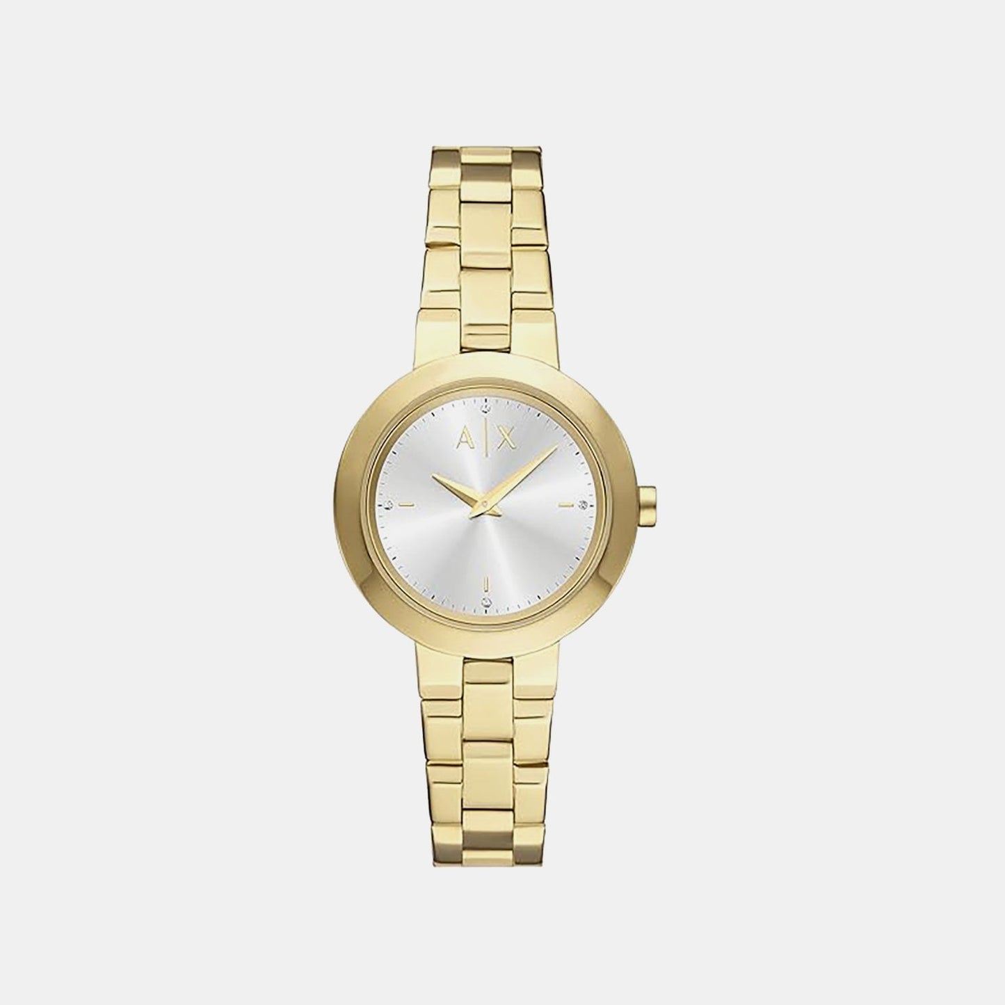 Women Quartz Blue Dial Analog Stainless Steel Watch AX5814