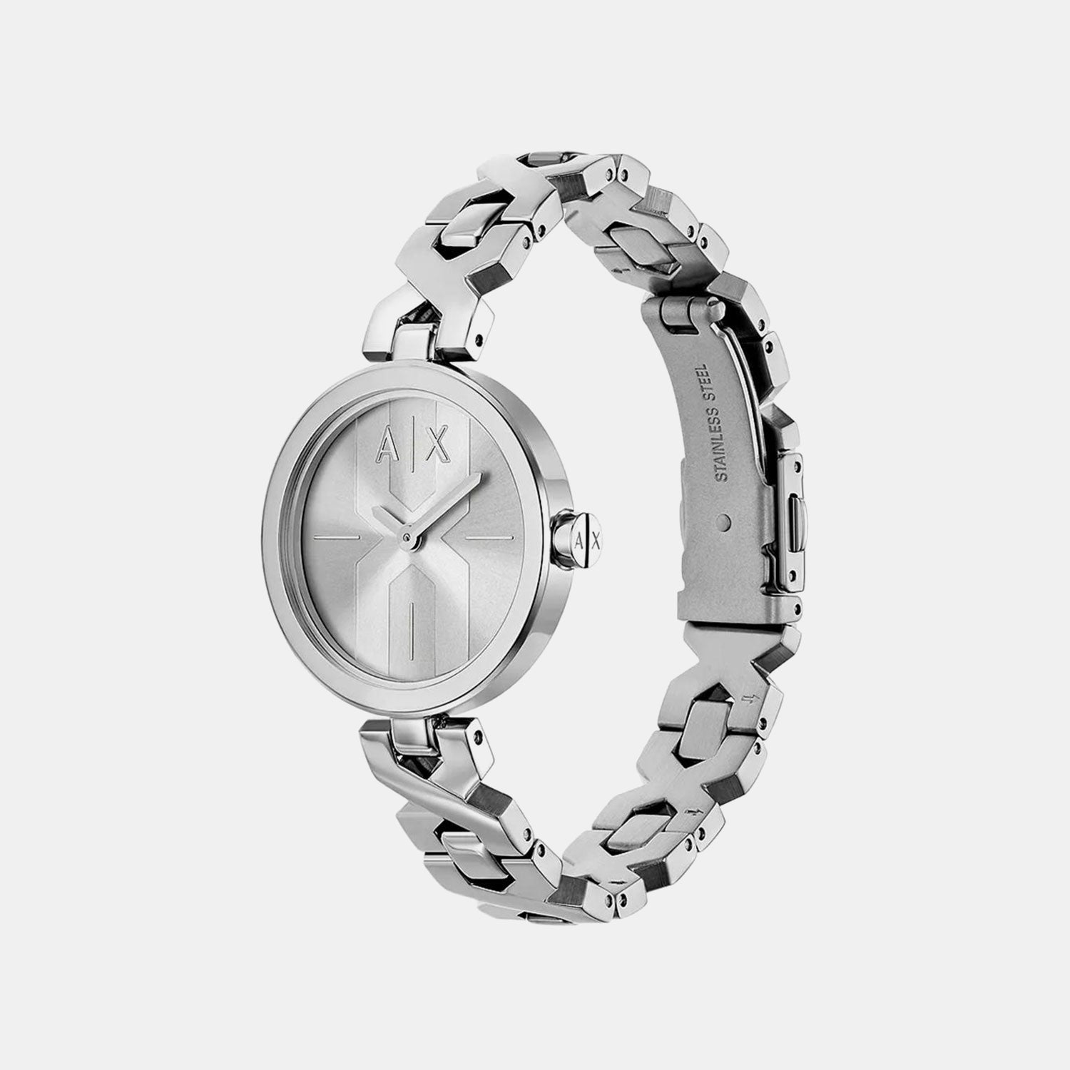 Women Quartz Rose Gold Dial Analog Stainless Steel Watch AX5830