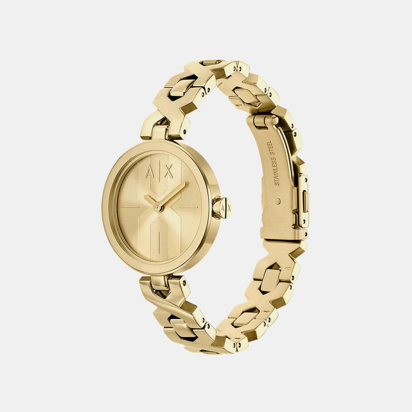 Women Quartz Silver Dial Analog Stainless Steel Watch AX5831