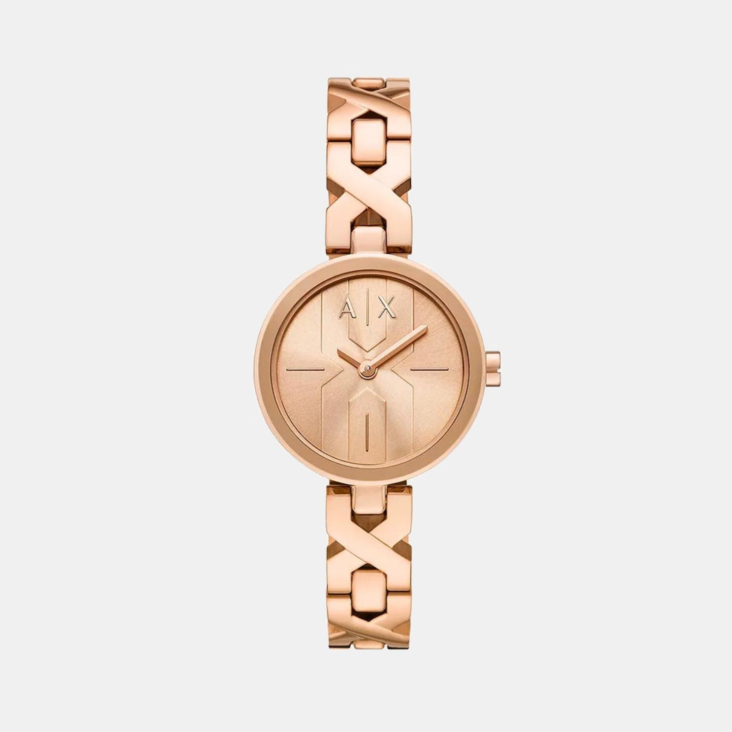 Women Quartz Gold Dial Analog Stainless Steel Watch AX5832