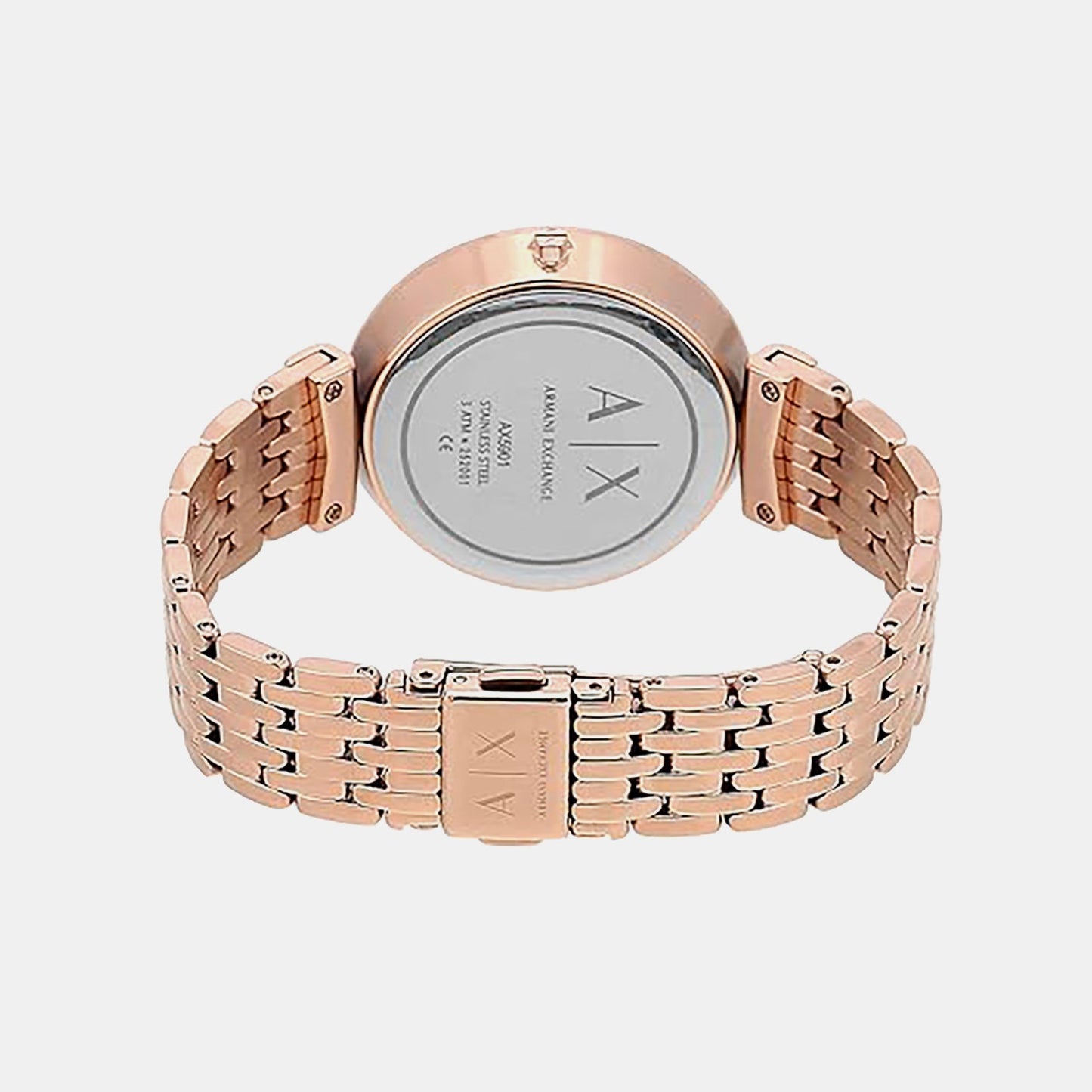 Women Quartz Silver Dial Analog Stainless Steel Watch AX5901