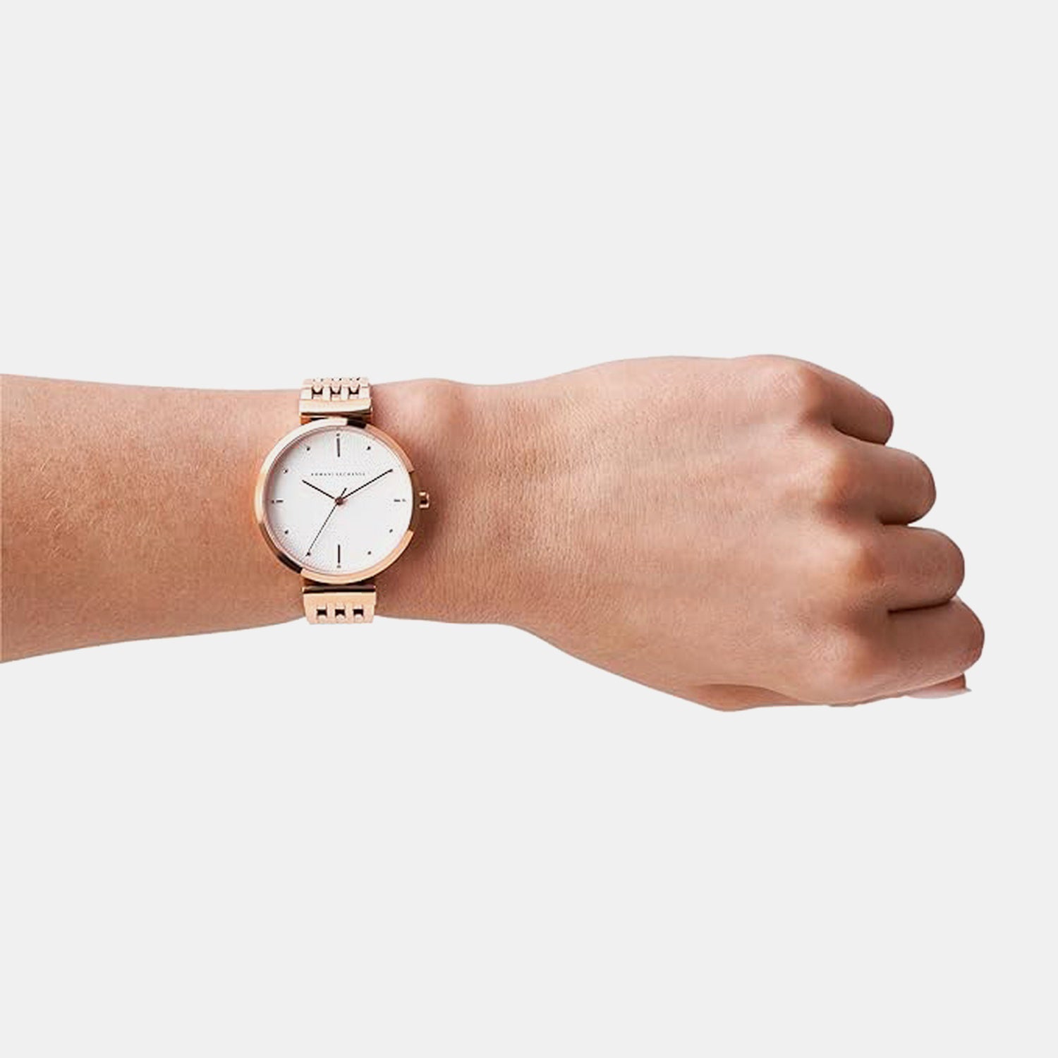 Women Quartz Silver Dial Analog Stainless Steel Watch AX5901