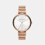 Women Quartz Silver Dial Analog Stainless Steel Watch AX5901